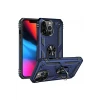 Apple iPhone 13 Pro Max Kılıf Sofya Yüzüklü Silikon Kapak - Lacivert