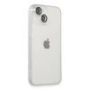 Apple iPhone 14 Kılıf Luko Lens Silikon - Gümüş
