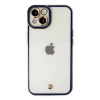 Apple iPhone 14 Plus Kılıf Liva Lens Silikon - Mavi