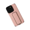 Apple iPhone 14 Pro Kılıf Mega Standlı Silikon - Pudra