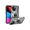 Apple iPhone 14 Pro Kılıf Sofya Yüzüklü Silikon Kapak - Gümüş