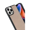 Apple iPhone 14 Pro Max Kılıf Aras Deri Kapak - Pudra
