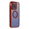 Apple iPhone 15 Pro Kılıf Slot Silikon - Kırmızı