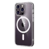 Apple iPhone 15 Pro Max Combo Sert Şeffaf Magsafe Kapak - Şeffaf