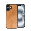 Apple iPhone 16 Plus Kılıf Aras Deri Kapak - Taba