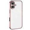Apple iPhone 16 Plus Kılıf Razer Lensli Silikon - Pembe