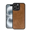 Apple iPhone 16 Pro Kılıf Aras Deri Kapak - Taba