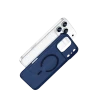 Apple iPhone 17 Pro Max Combo Sert Şeffaf Magsafe Kapak - Mavi