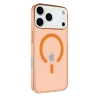 Apple iPhone 17 Pro Max Kılıf Pc Real Magsafe Kapak - Turuncu