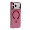 Apple iPhone 18 Pro Combo Sert Şeffaf Magsafe Kapak - Bordo