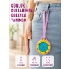 Askılı Analog Taşınabilir Saat Çanta Charmı Günlük Aksesuar Pembe