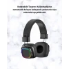 Bluetooth 5.3 Rainbow Işıklı Kulak Üstü Kablosuz Kulaklık Yeni Nesil