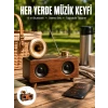 Bluetooth Hoparlör Ahşap Klasik Retro Gramofon Bluetooth Müzik Kutusu
