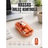 Bluetooth ve USB Destekli Kablosuz Şeffaf Mouse Sessiz Kullanım Yeni Nesil