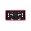 Çerçeveli Dikdörtgen Plakalık Plaka Altlığı Pembe 32x17 cm