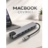 Çevirici Dönüştürücü Adaptör Macbook 3 In 1 Type-C To Hdmı USB 3.0