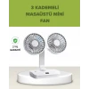 Çift Kafalı Masaüstü ve Duvar Tipi Sessiz USB Şarjlı Fan