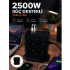 Çoklu Priz 8 Çıkışlı 4 USB 2 Type-C Anahtarlı Dikey Priz Kulesi