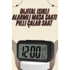 Dijital Masa Saati Termometreli Takvim Çalar Saat Led Ekran Pilli