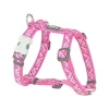 Flanno Desenli Pembe Köpek Göğüs Tasması Medium 20 Mm