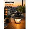 Hafif ve Taşınabilir Retro Tasarım Kamp Lambası