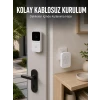 HD Kameralı Beyaz Görüntülü Kapı Zili Çift Yönlü Sesli Wi-Fi Akıllı Kapı Zili