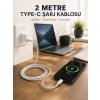Hızlı Şarj Destekli 2 Metre Type-C Kablo