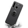 Huawei Y6P Kılıf Range Yüzüklü Silikon - Siyah
