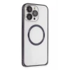 Joko Apple iPhone 14 Pro Kılıf Metal Bumper Magneticsafe Kapak - Derin Mor