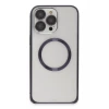 Joko Apple iPhone 14 Pro Kılıf Metal Bumper Magneticsafe Kapak - Derin Mor