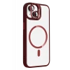 Joko Apple iPhone 14 Remim Lensli Magsafe Standlı Kapak - Bordo