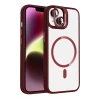 Joko Apple iPhone 15 Plus Remim Lensli Magsafe Standlı Kapak - Bordo