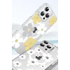 Joko Apple iPhone 15 Pro Floral Magsafe Kapak - Beyaz