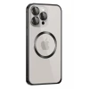 Joko Apple iPhone 15 Pro Max Kılıf Metal Bumper Magneticsafe Kapak - Siyah