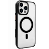 Joko Apple iPhone 15 Pro Gleam PC Sert Magsafe Kılıf - Şeffaf-Siyah