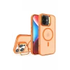 Joko Apple iPhone 16 Plus Flet Lens Magsafe Kapak - Turuncu