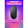 Kablosuz Mouse Fare Şarjlı Bluetooth Wireless Çift Modlu Sessiz