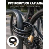 Kalın PVC Kaplamalı Çelik Halat Kilidi Pratik ve Güvenli Günlük Kullanım