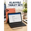 Klavyeli Tablet PC Kalem Kılıf ve Ekran Koruyucu Hediyeli Android Set