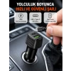 Kompakt Tasarımlı Type-C + USB Girişli Araç Şarj Başlığı