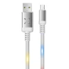 Konfulon DC09 Ses Duyarlı Işıklı Micro USB Kablo 1M 2A - Beyaz