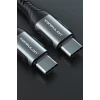 Konfulon DC43 Type-C to Type-C 1M Örgü 60W Hızlı Şarj Kablo - Yeşil