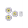 Led Lamba 3lü Uzaktan Kumandalı Yapışkanlı