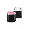 Newface Apple Airpods 2 (2.nesil) 3in1 Kılıf - Siyah-Pembe