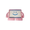 Newface Apple iPad 4 9.7 Kılıf Karakter Tablet Silikon - Açık Pembe