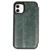 Newface Apple iPhone 11 Kılıf Flip Cover - Koyu Yeşil