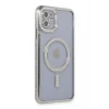 Newface Apple iPhone 11 Kılıf Joke Simli Magneticsafe Kılıf - Gümüş