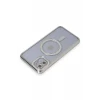 Newface Apple iPhone 11 Kılıf Joke Simli Magneticsafe Kılıf - Gümüş