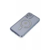 Newface Apple iPhone 11 Kılıf Joke Simli Magneticsafe Kılıf - Mavi