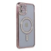 Newface Apple iPhone 11 Kılıf Joke Simli Magneticsafe Kılıf - Pembe